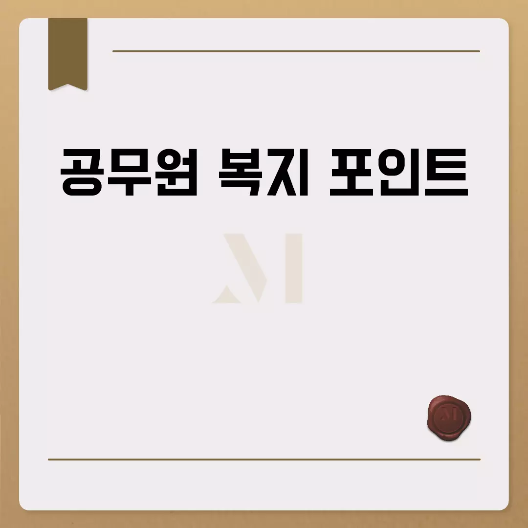 공무원 복지 포인트